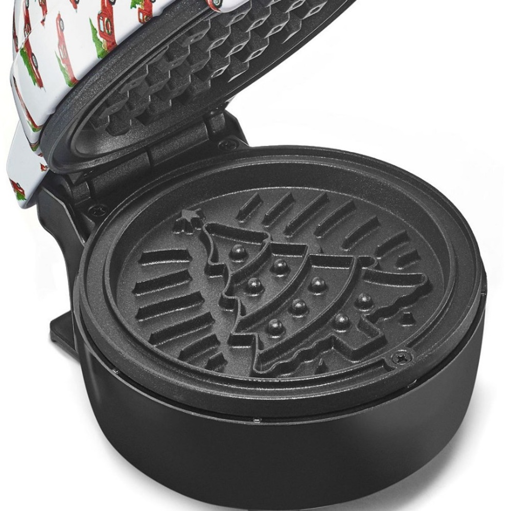 BELLA-Printed Mini Waffle Maker White Christmas Tree 🎄 - Picture 3 of 8